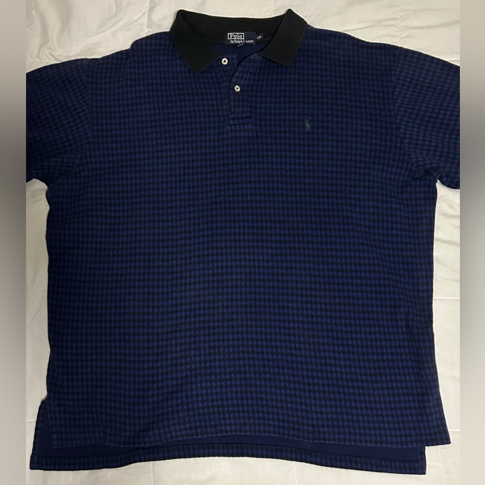 Blue and Black Polo Shirt